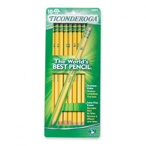 Ticonderoga is the world's best pencil because it has a high quality eraser and a small point that is harder to break.