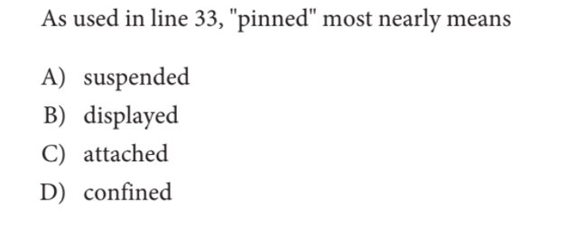 SAT Test Word In Context Vocabulary Example Question