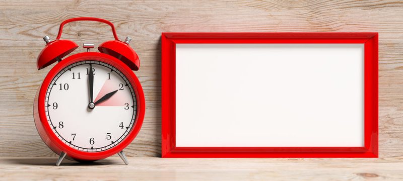 How long it the SAT 2021 red clock on a wooden table blog banner image